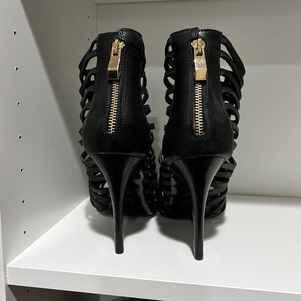 Elegant Black Strappy Heels